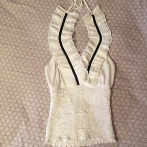 Halter ruffle top